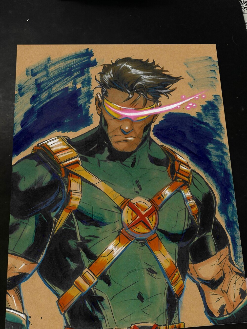 Cyclops X-Men Art Print Signed 8.5x11 | Art by Keyeske